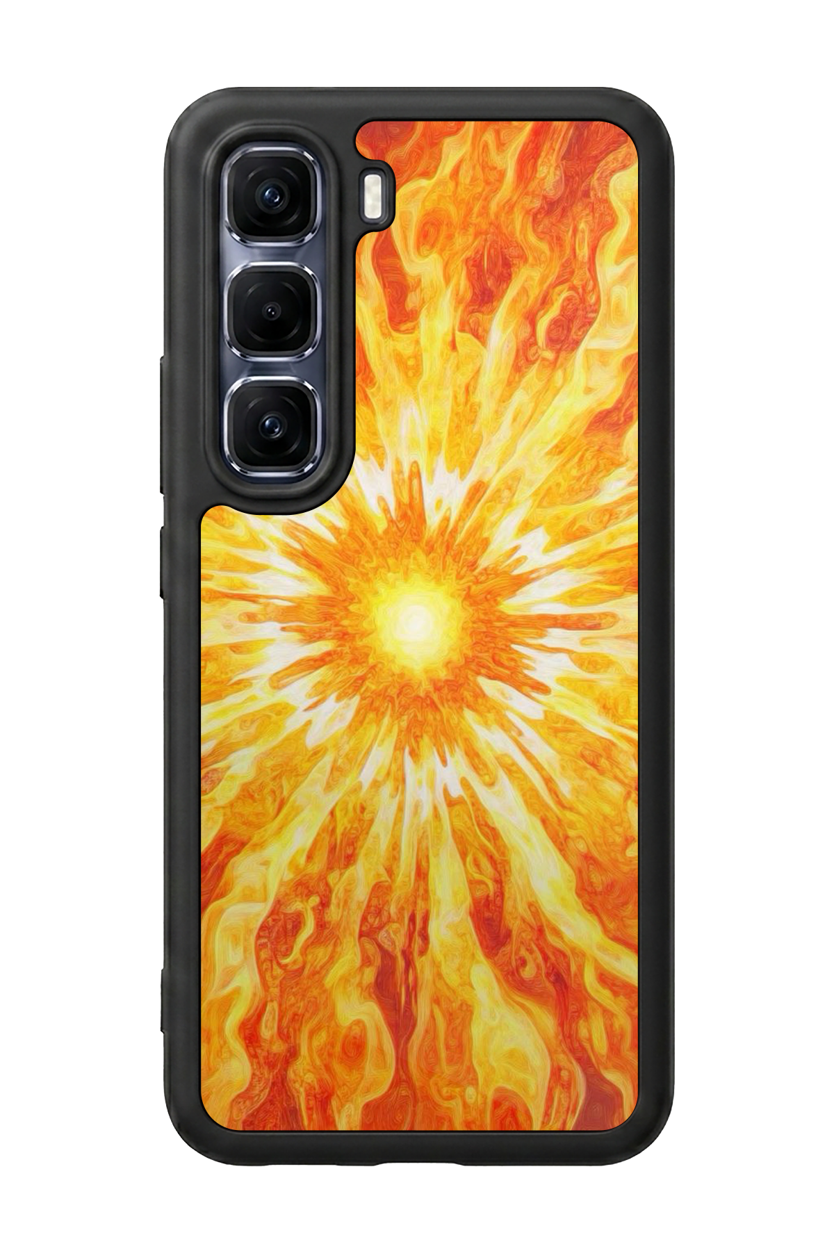 Infinix Hot 60 Pro Plus Uyumlu Güneş Tasarımlı Glossy Premium Kılıf