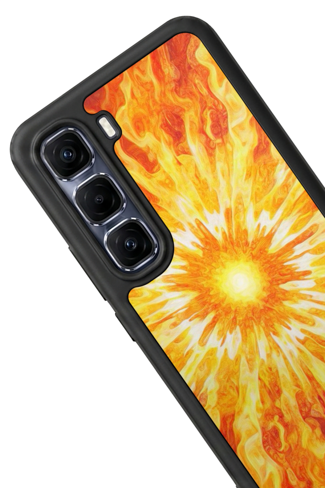 Infinix Hot 60 Pro Plus Uyumlu Güneş Tasarımlı Glossy Premium Kılıf
