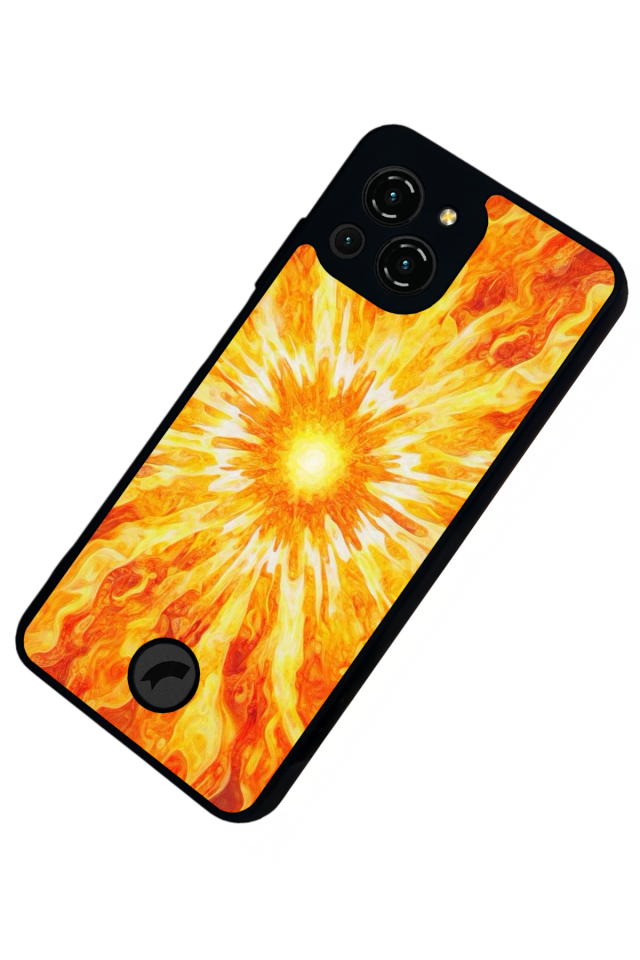 Reeder S23 Pro Max Uyumlu Gunes Tasarımlı Glossy Premium Kılıf