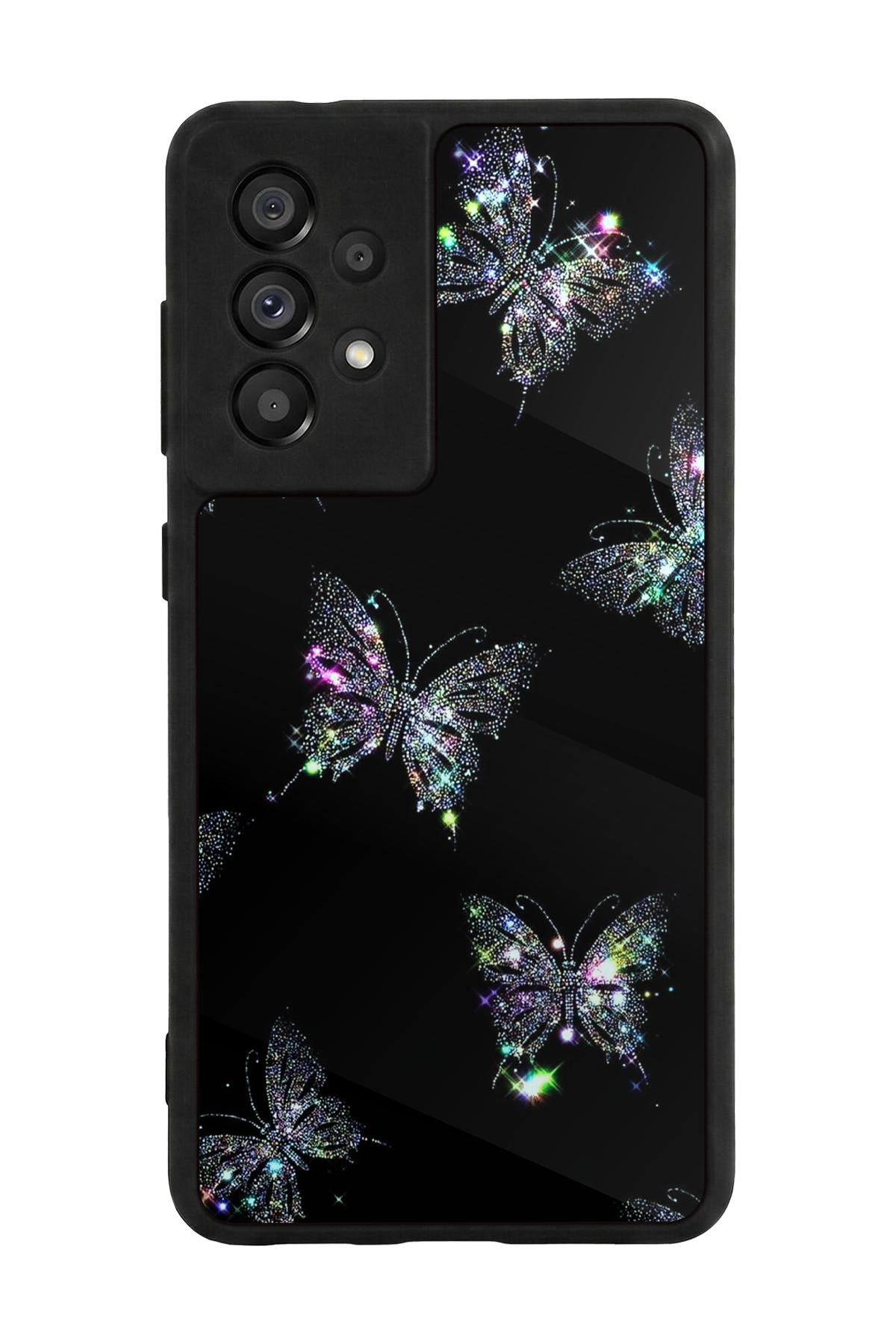 Samsung Galaxy A73 Uyumlu Kelebek Tasarımlı Glossy Premium Kılıf