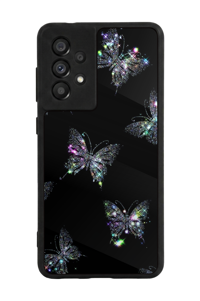 Samsung Galaxy A73 Uyumlu Kelebek Tasarımlı Glossy Premium Kılıf
