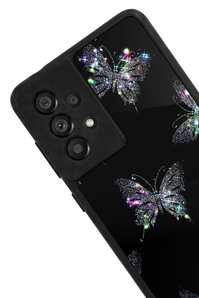 Samsung Galaxy A73 Uyumlu Kelebek Tasarımlı Glossy Premium Kılıf