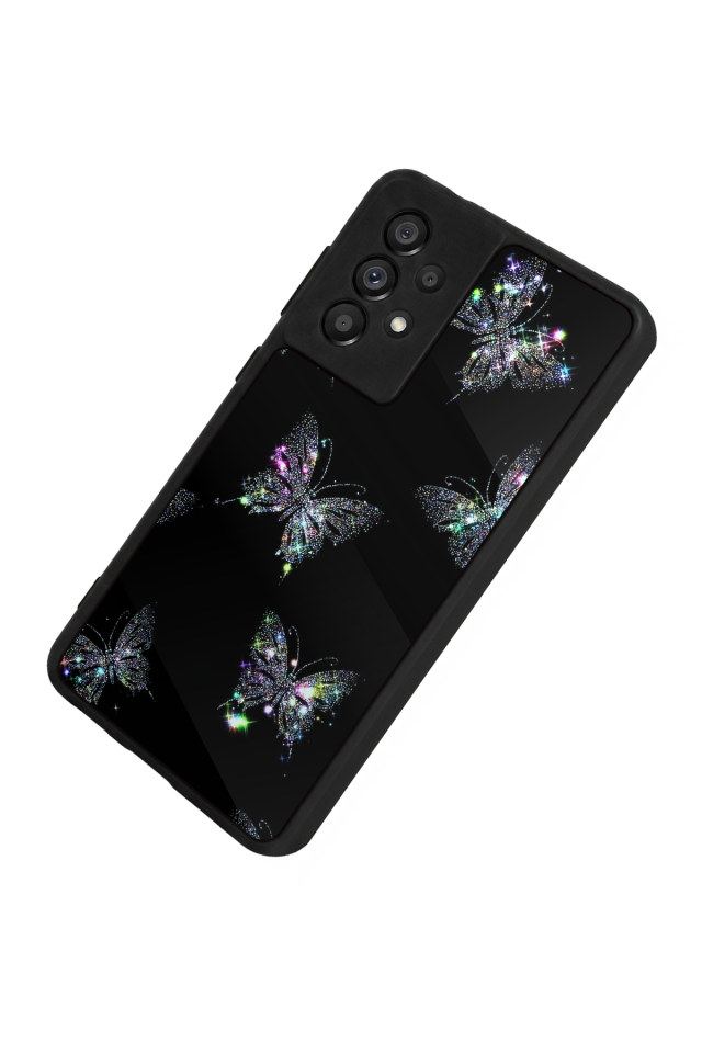 Samsung Galaxy A73 Uyumlu Kelebek Tasarımlı Glossy Premium Kılıf