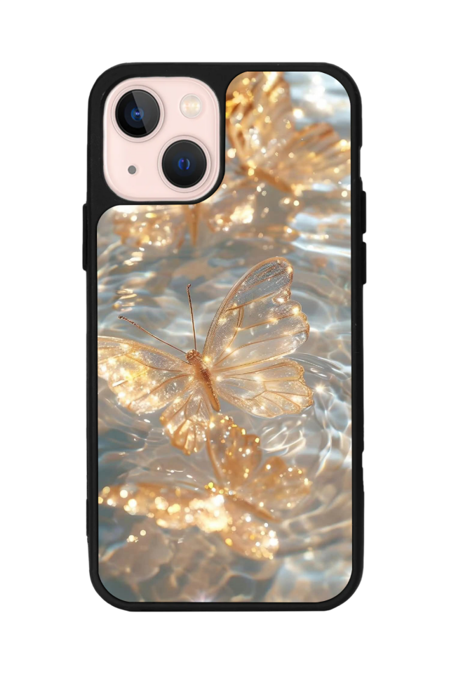 iPhone 14 Plus Uyumlu Kelebek Tasarımlı Glossy Premium Kılıf