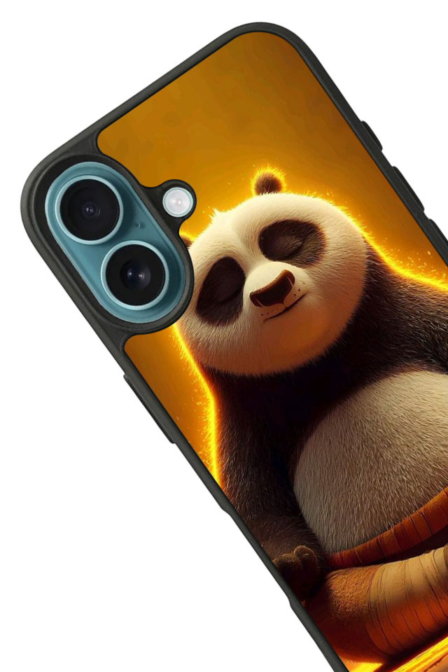 iPhone 16 Uyumlu Kung Fu Panda Tasarımlı Glossy Premium Kılıf