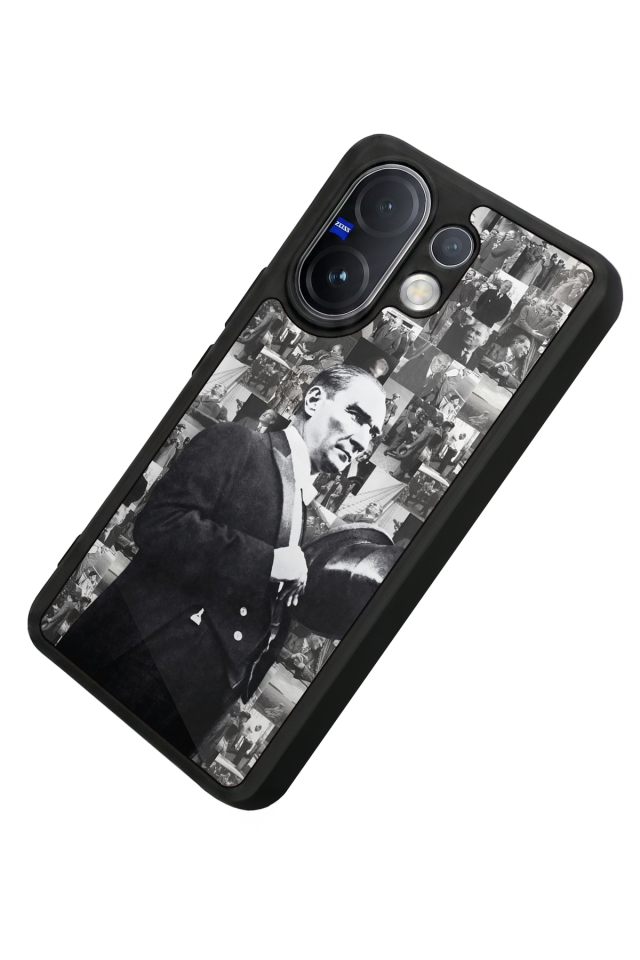 Vivo V60 Uyumlu Mustafa Kemal Ataturk Tasarımlı Glossy Premium Kılıf