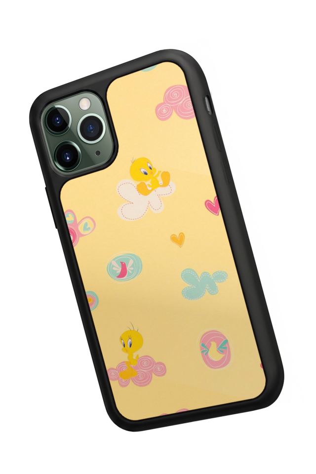 iPhone 11 Pro Max Uyumlu Tweety Tasarımlı Glossy Premium Kılıf