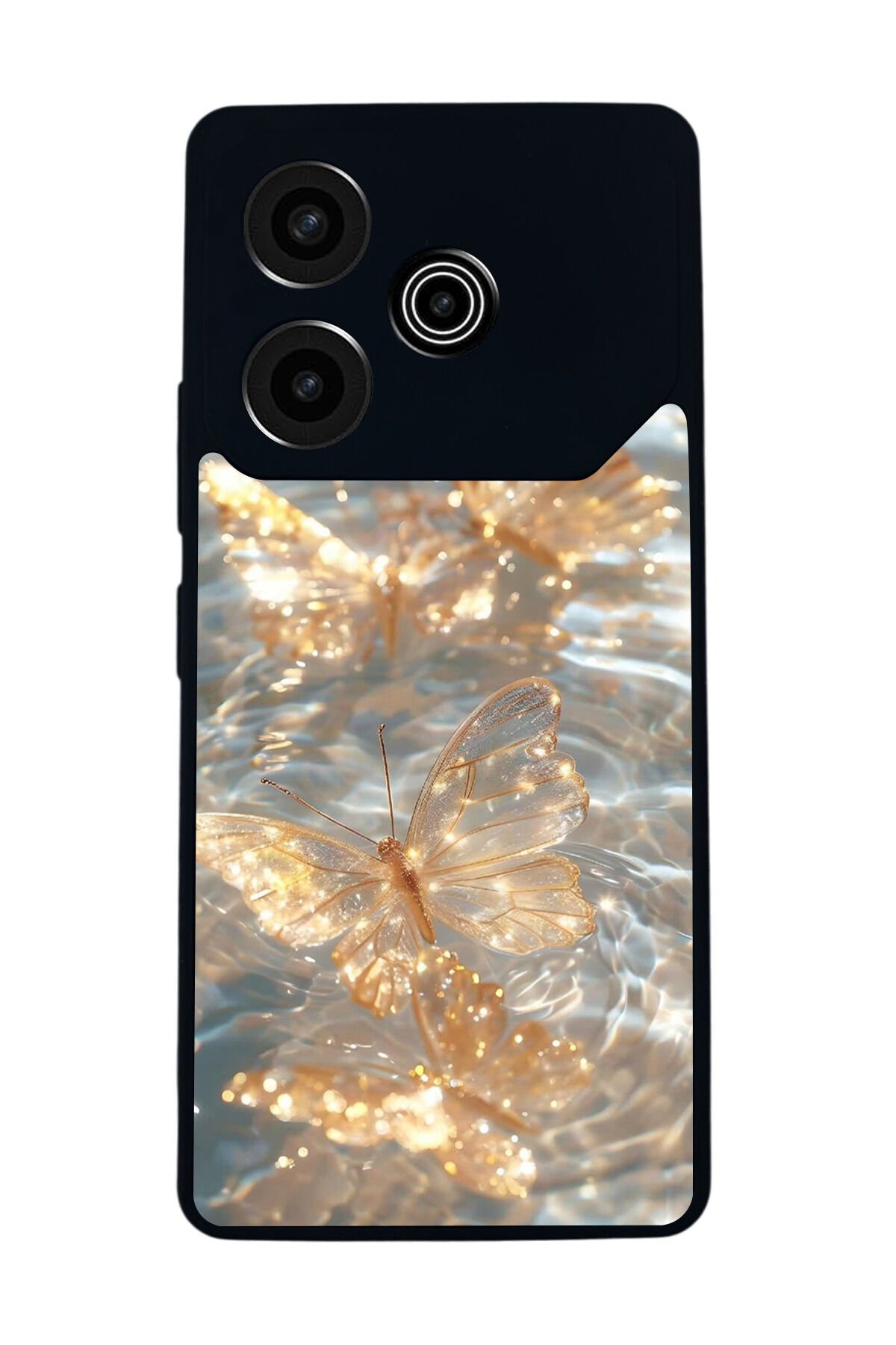 Tecno Pova 6 Uyumlu Kelebek Tasarımlı Glossy Premium Kılıf