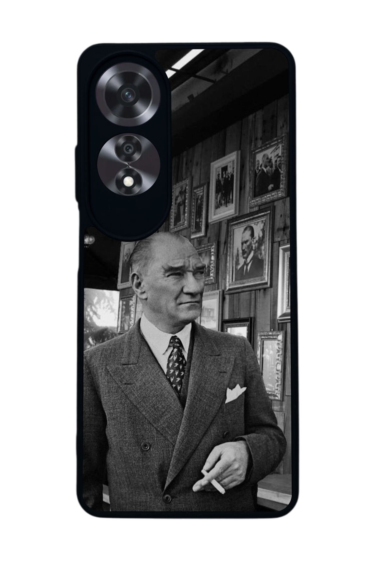 Oppo A60 Mat Siyah uyumlu Kılıf – Yumuşak Silikon, Koruyucu, Şok Emici Kapak