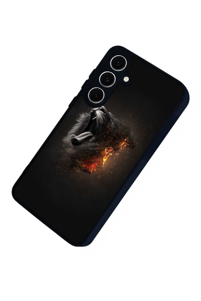 Samsung Galaxy S24 FE Uyumlu Aslan Tasarımlı Glossy Premium Kılıf