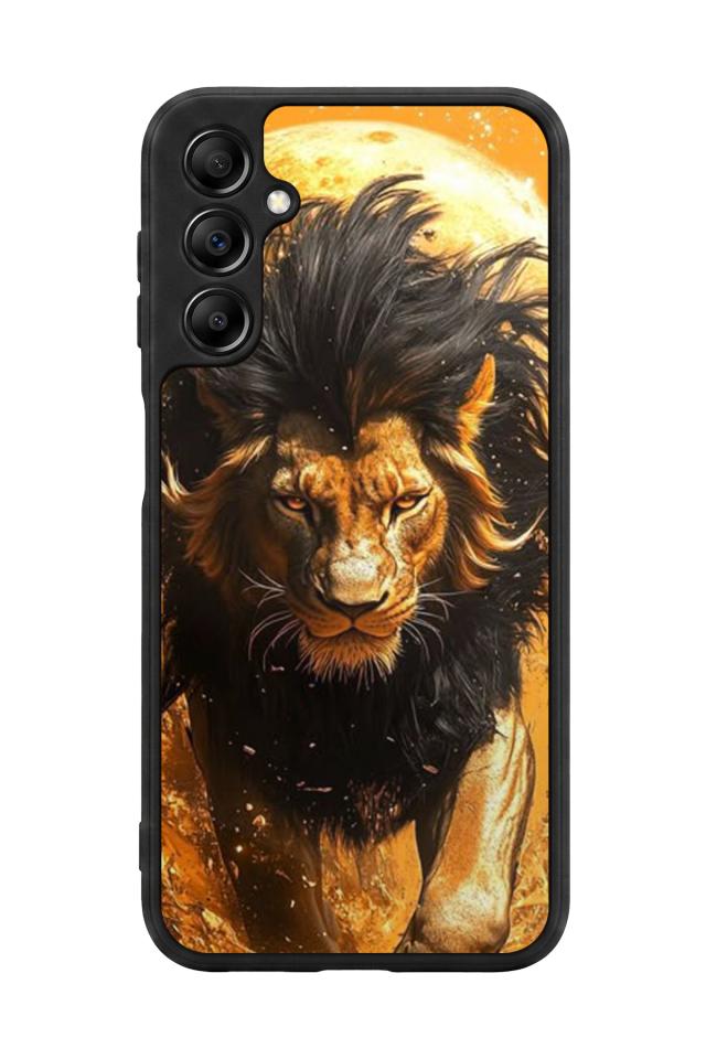 Samsung Galaxy A14 Uyumlu Aslan Tasarımlı Glossy Premium Kılıf