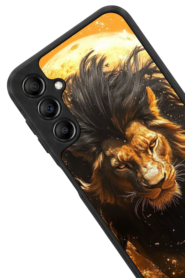 Samsung Galaxy A14 Uyumlu Aslan Tasarımlı Glossy Premium Kılıf