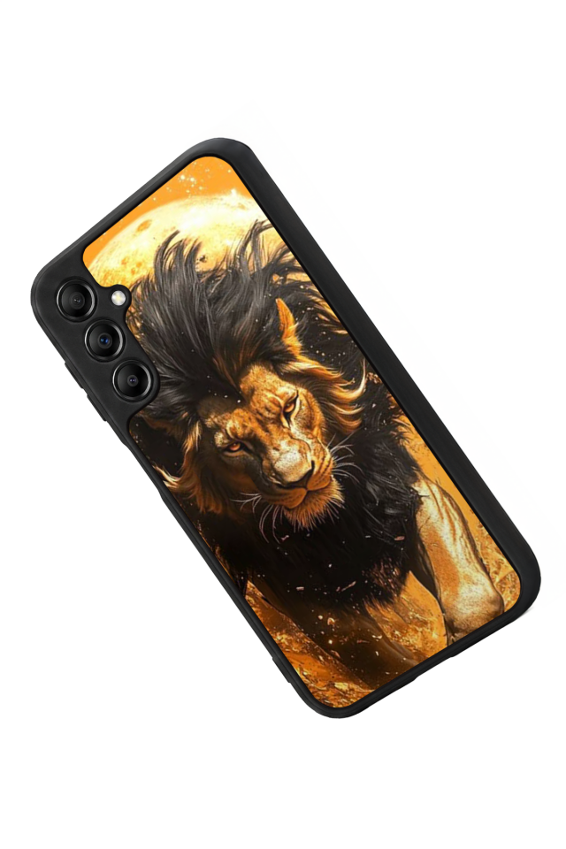 Samsung Galaxy A14 Uyumlu Aslan Tasarımlı Glossy Premium Kılıf