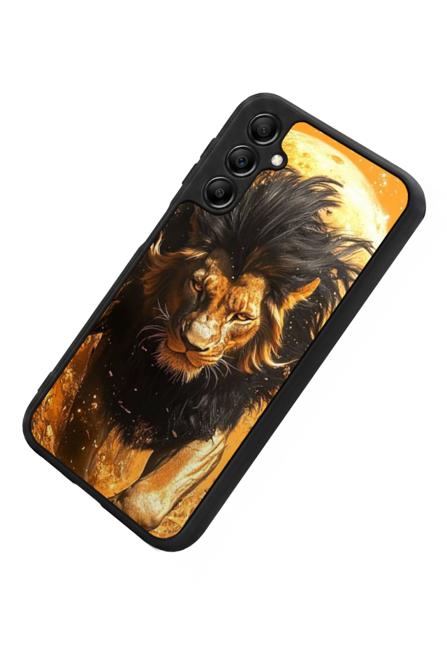 Samsung Galaxy A14 Uyumlu Aslan Tasarımlı Glossy Premium Kılıf
