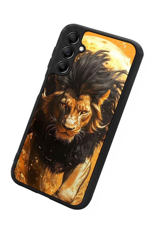 Samsung Galaxy A14 Uyumlu Aslan Tasarımlı Glossy Premium Kılıf