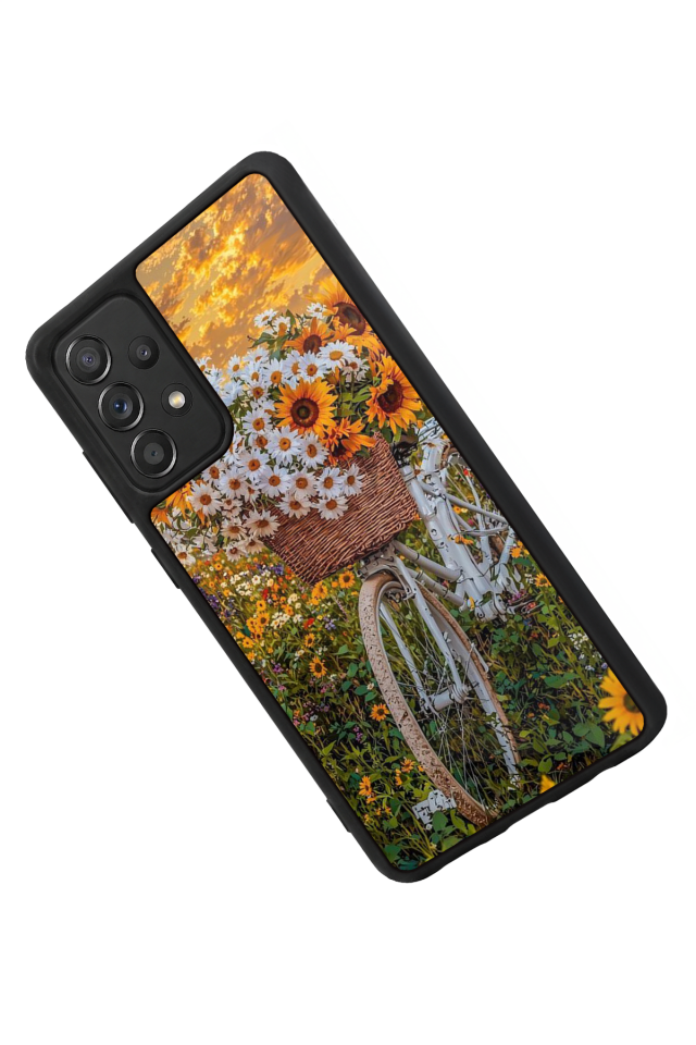 Samsung Galaxy A72 Uyumlu Cicek Tasarımlı Glossy Premium Kılıf
