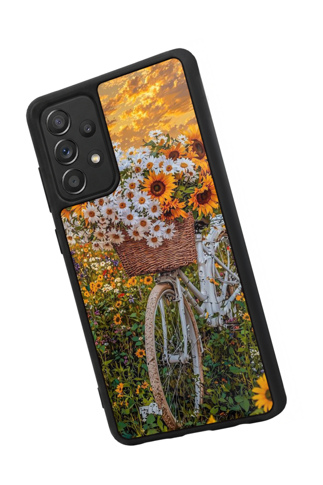 Samsung Galaxy A72 Uyumlu Cicek Tasarımlı Glossy Premium Kılıf