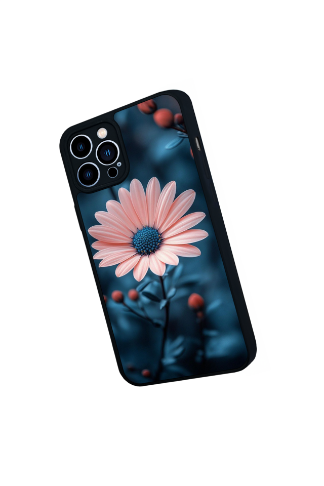 iPhone 12 Pro Max Uyumlu Cicek Tasarımlı Glossy Premium Kılıf