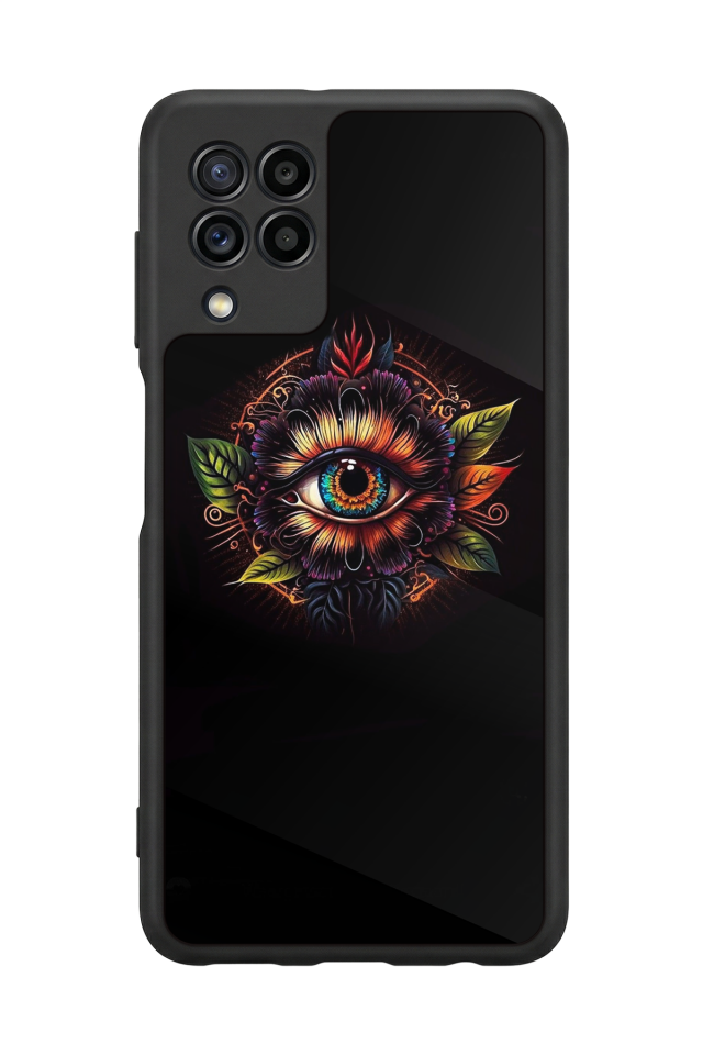 Samsung Galaxy M32 Uyumlu Göz Tasarımlı Glossy Premium Kılıf