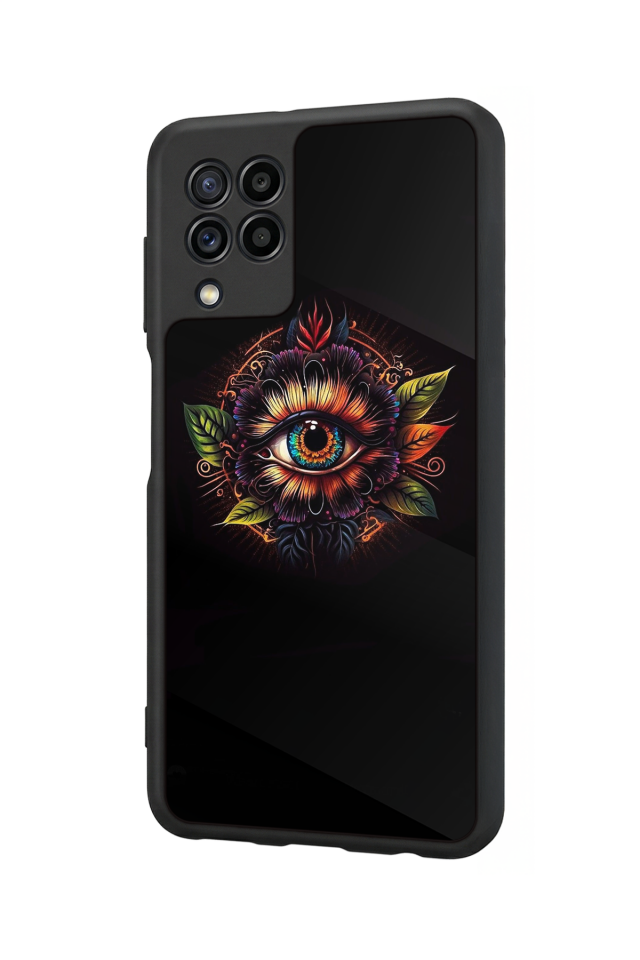 Samsung Galaxy M32 Uyumlu Göz Tasarımlı Glossy Premium Kılıf