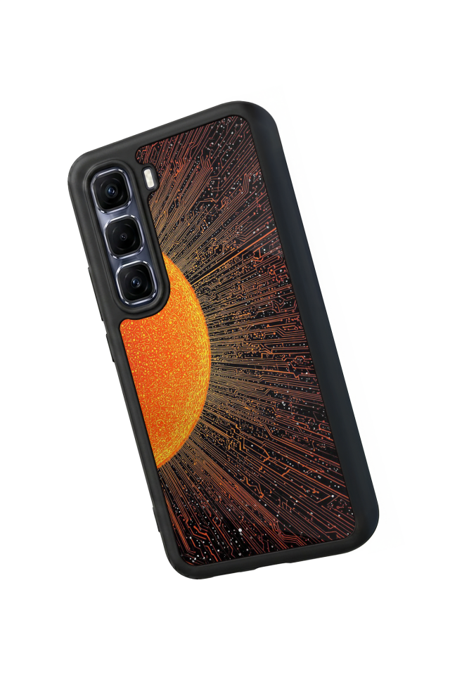 Infinix Hot 60 Pro Plus Uyumlu Güneş Tasarımlı Glossy Premium Kılıf