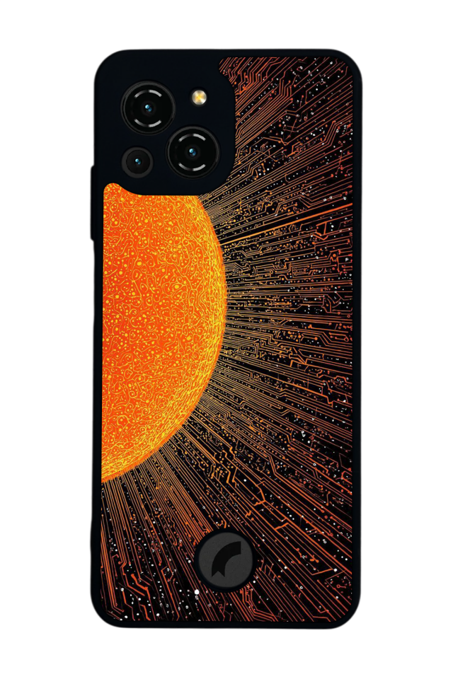 Reeder S23 Pro Max Uyumlu Gunes Tasarımlı Glossy Premium Kılıf