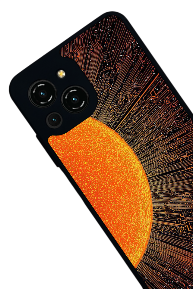 Reeder S23 Pro Max Uyumlu Gunes Tasarımlı Glossy Premium Kılıf