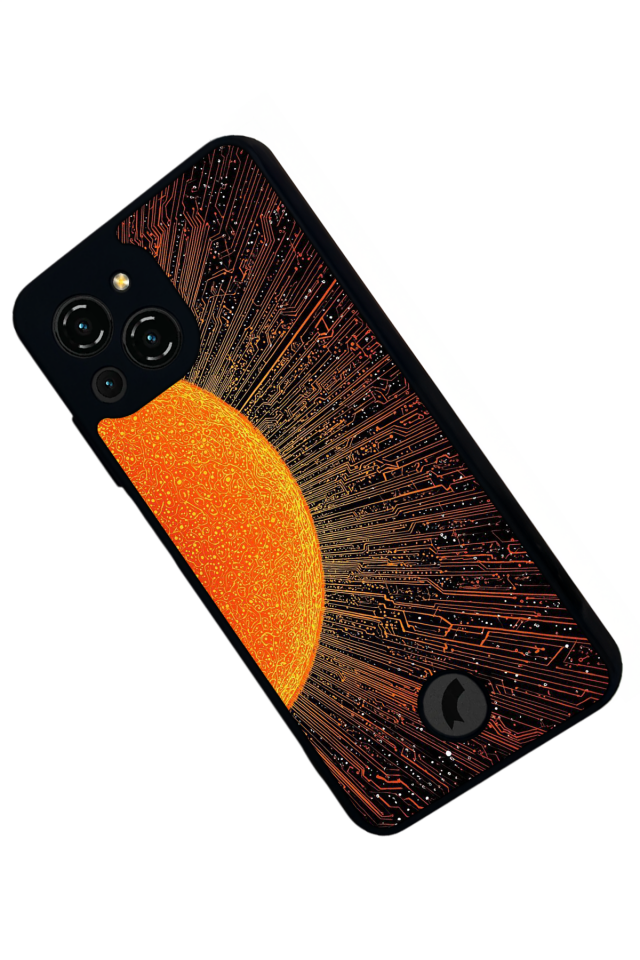 Reeder S23 Pro Max Uyumlu Gunes Tasarımlı Glossy Premium Kılıf