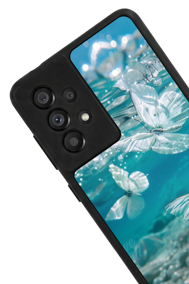 Samsung Galaxy A73 Uyumlu Kelebek Tasarımlı Glossy Premium Kılıf