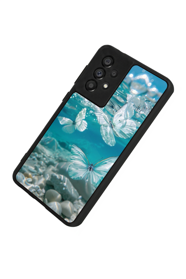 Samsung Galaxy A73 Uyumlu Kelebek Tasarımlı Glossy Premium Kılıf