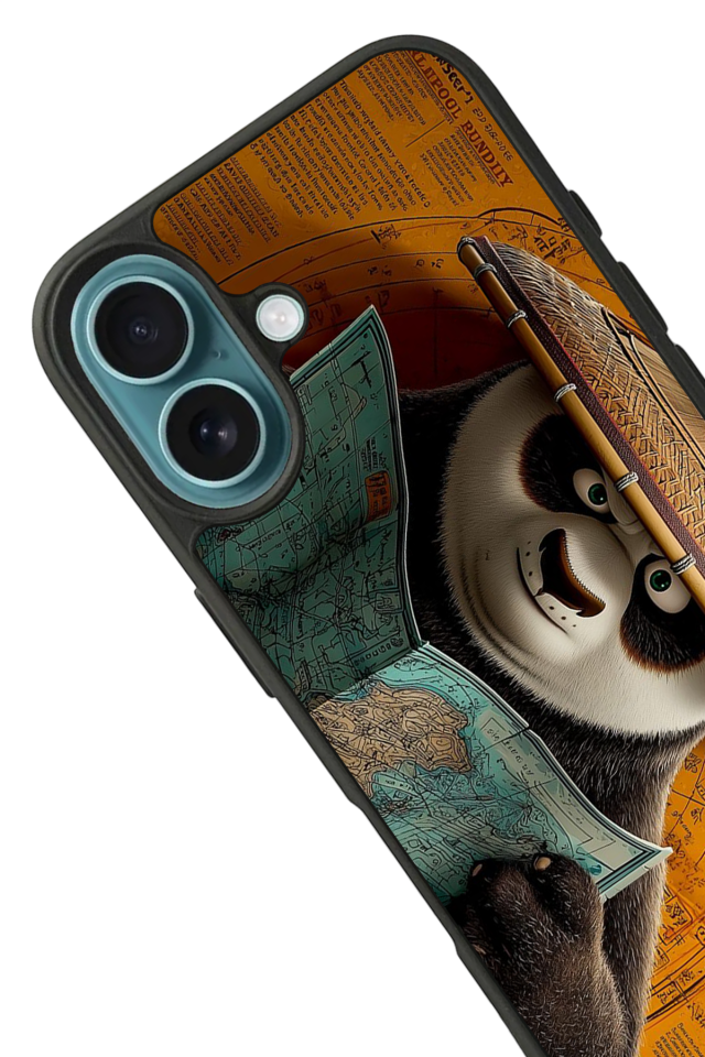 iPhone 16 Uyumlu Kung Fu Panda Tasarımlı Glossy Premium Kılıf