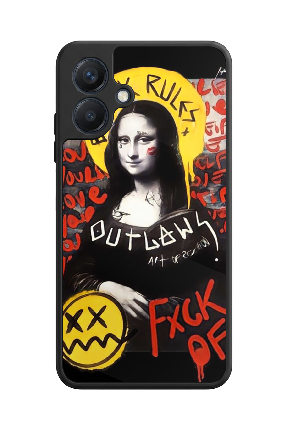 Samsung Galaxy A07 Uyumlu Monalisa Tasarımlı Glossy Premium Kılıf