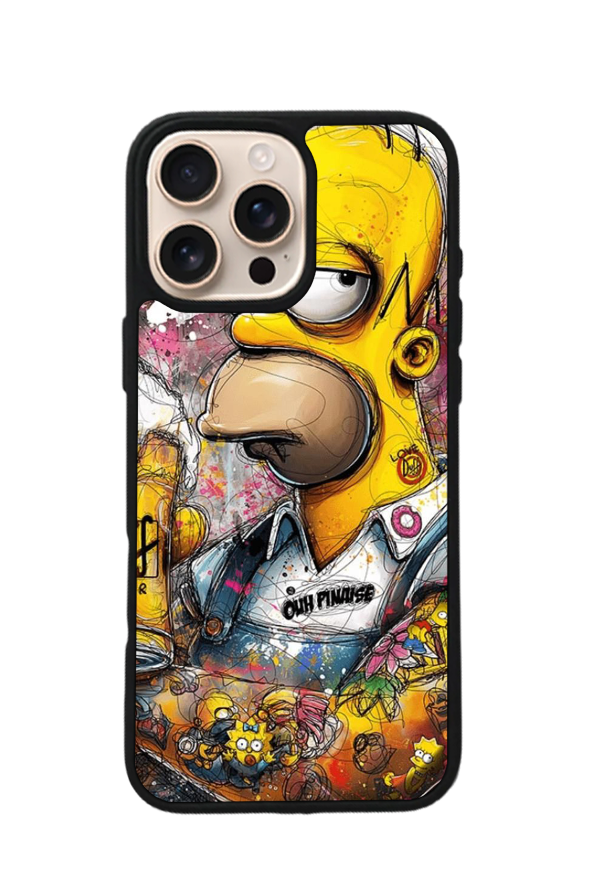 iPhone 14 Pro Max Uyumlu The Simpsons Tasarımlı Glossy Premium Kılıf