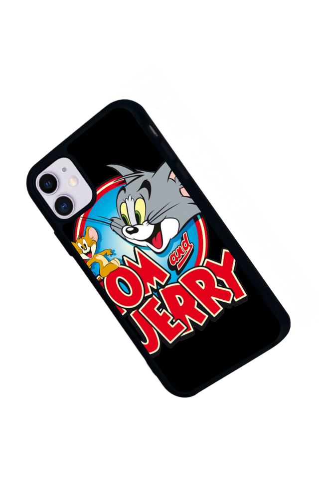iPhone 11 Uyumlu Tom And Jerry Tasarımlı Glossy Premium Kılıf