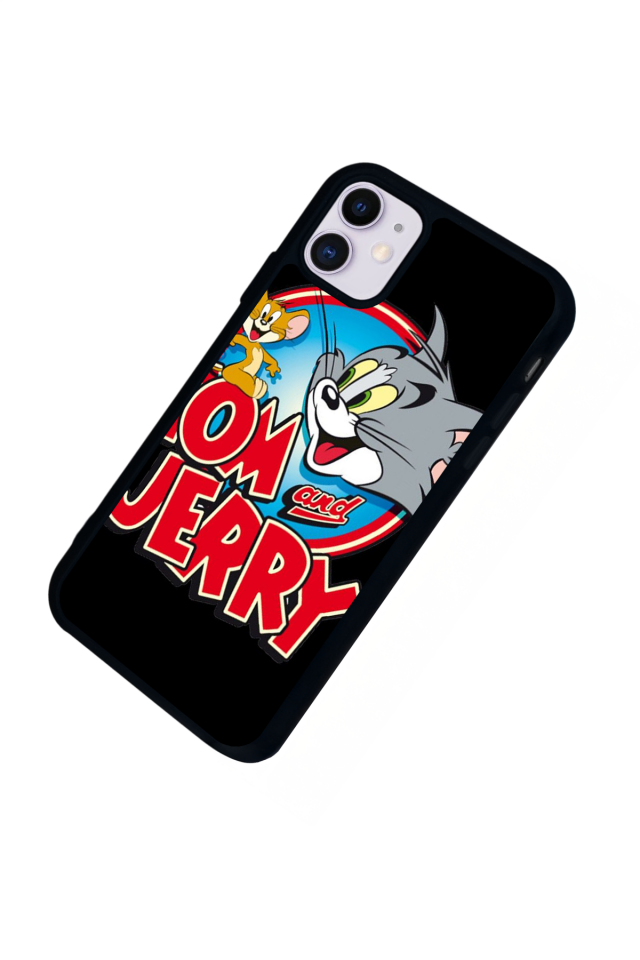 iPhone 11 Uyumlu Tom And Jerry Tasarımlı Glossy Premium Kılıf