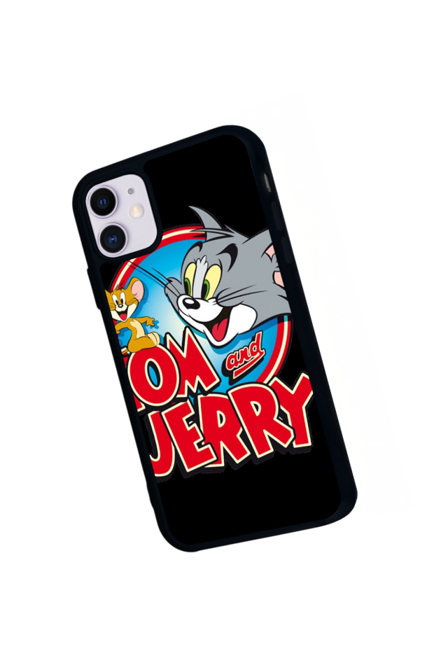 iPhone 11 Uyumlu Tom And Jerry Tasarımlı Glossy Premium Kılıf