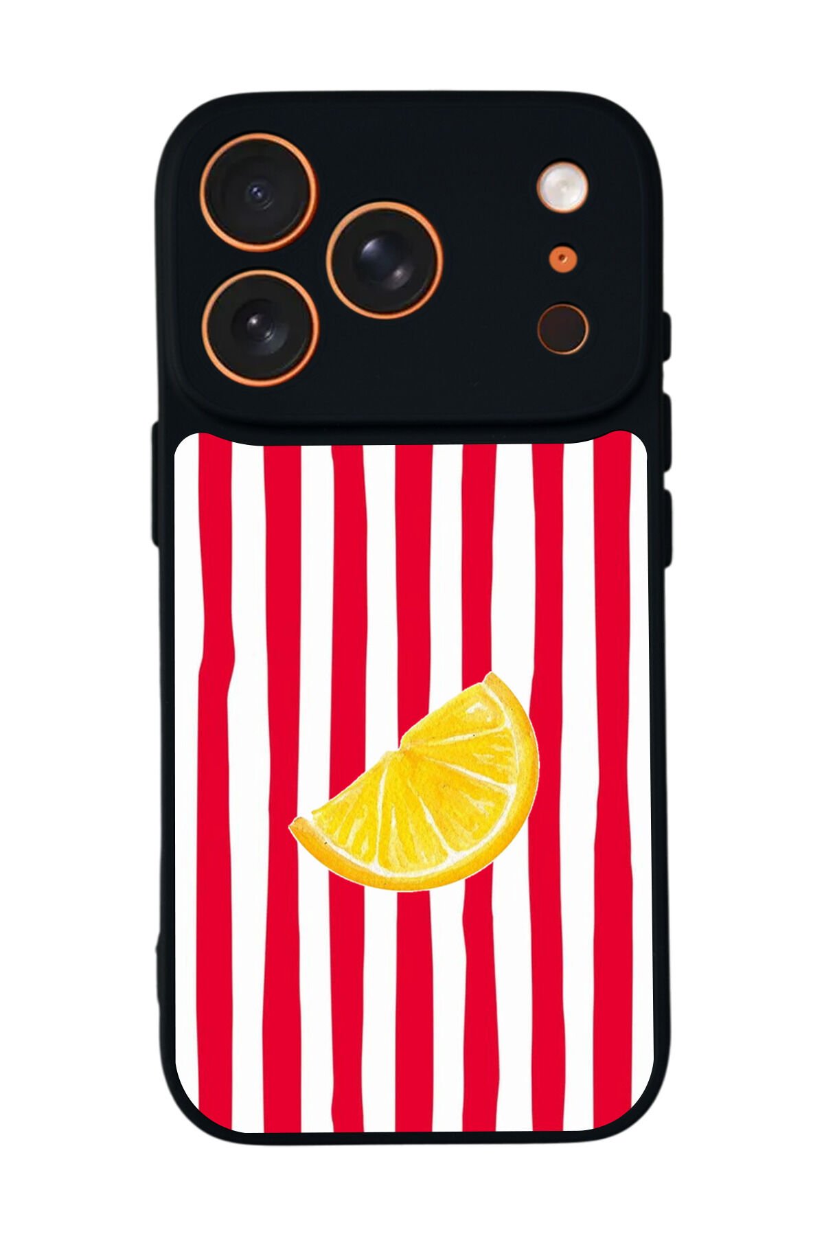 iPhone 17 Pro Uyumlu Limon Tasarımlı Glossy Premium Kılıf