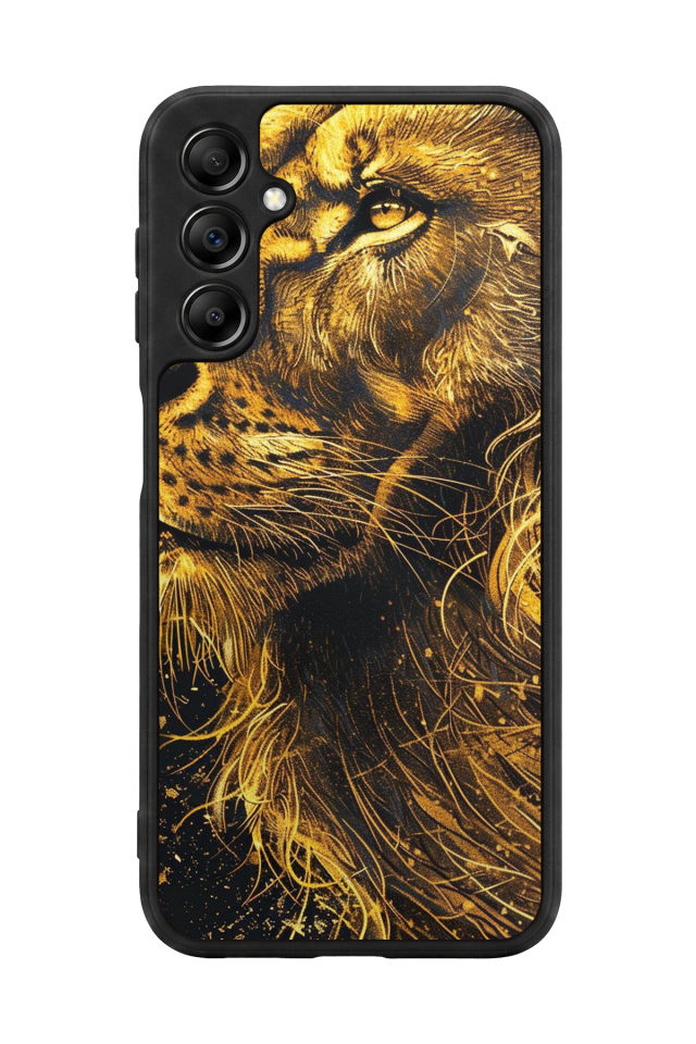 Samsung Galaxy A14 Uyumlu Aslan Tasarımlı Glossy Premium Kılıf
