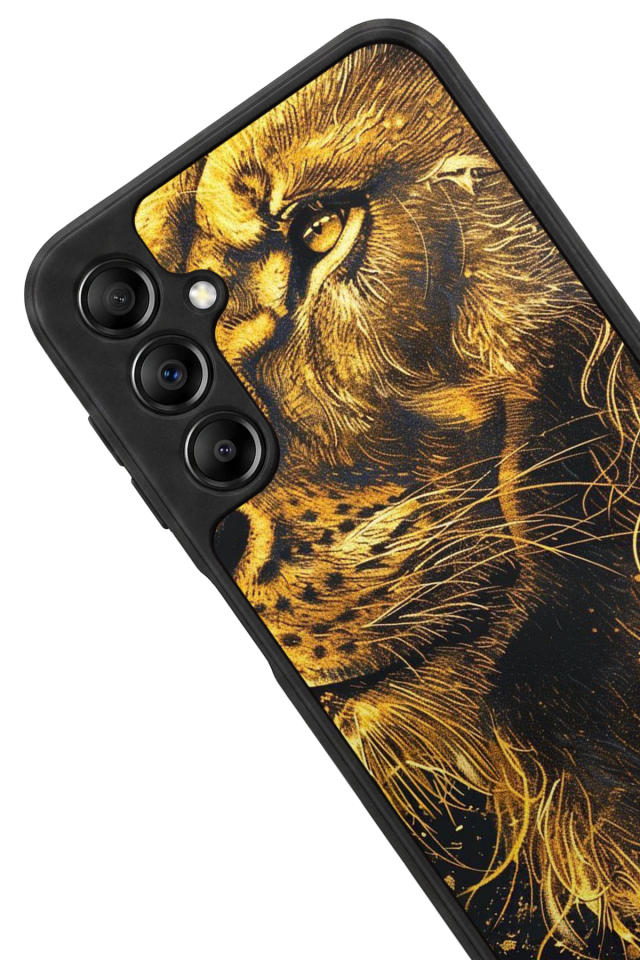 Samsung Galaxy A14 Uyumlu Aslan Tasarımlı Glossy Premium Kılıf