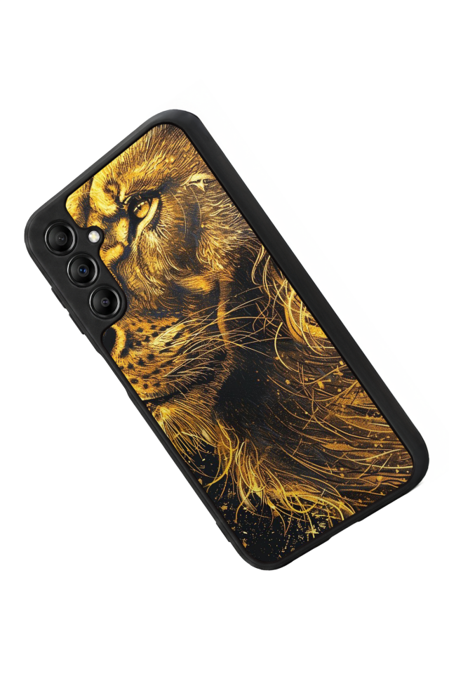 Samsung Galaxy A14 Uyumlu Aslan Tasarımlı Glossy Premium Kılıf