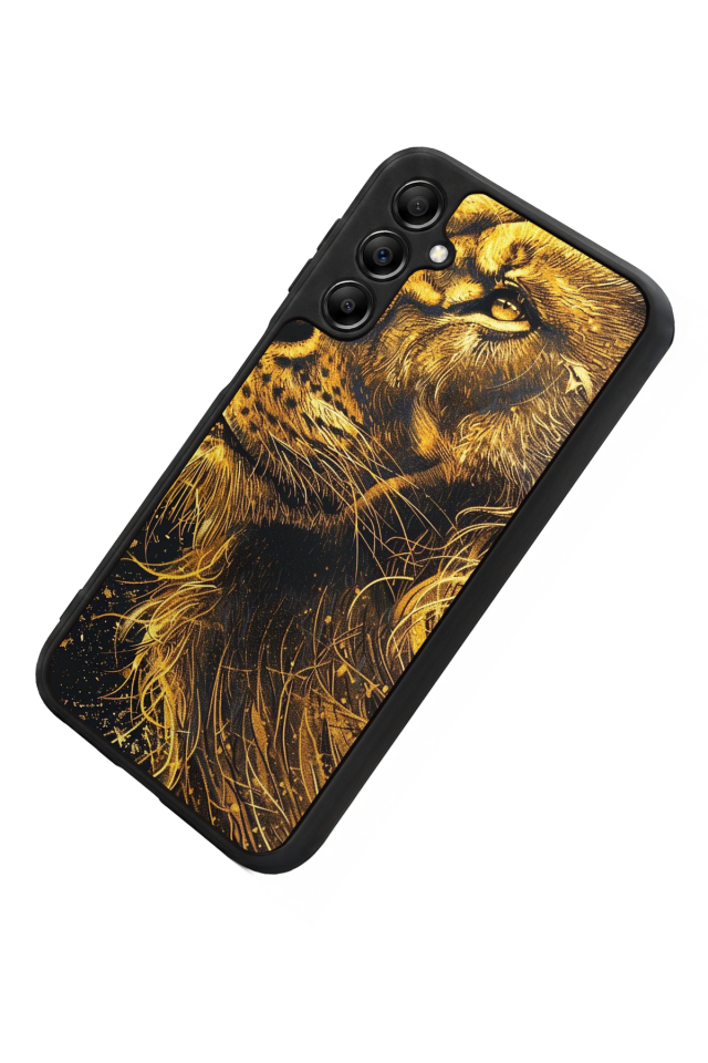 Samsung Galaxy A14 Uyumlu Aslan Tasarımlı Glossy Premium Kılıf