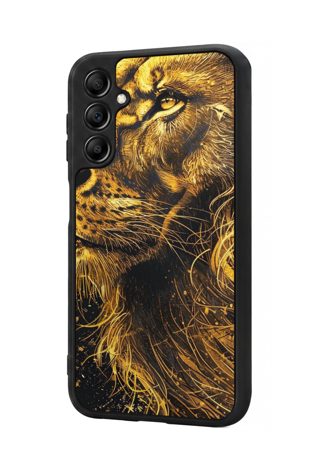 Samsung Galaxy A14 Uyumlu Aslan Tasarımlı Glossy Premium Kılıf