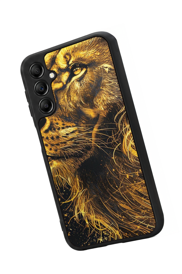 Samsung Galaxy A14 Uyumlu Aslan Tasarımlı Glossy Premium Kılıf