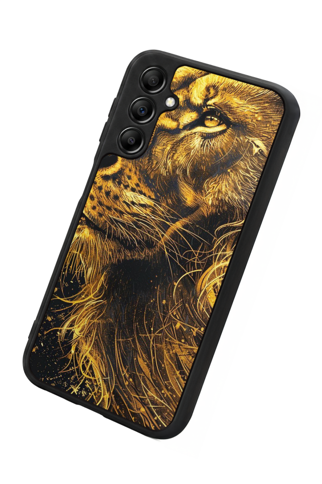 Samsung Galaxy A14 Uyumlu Aslan Tasarımlı Glossy Premium Kılıf
