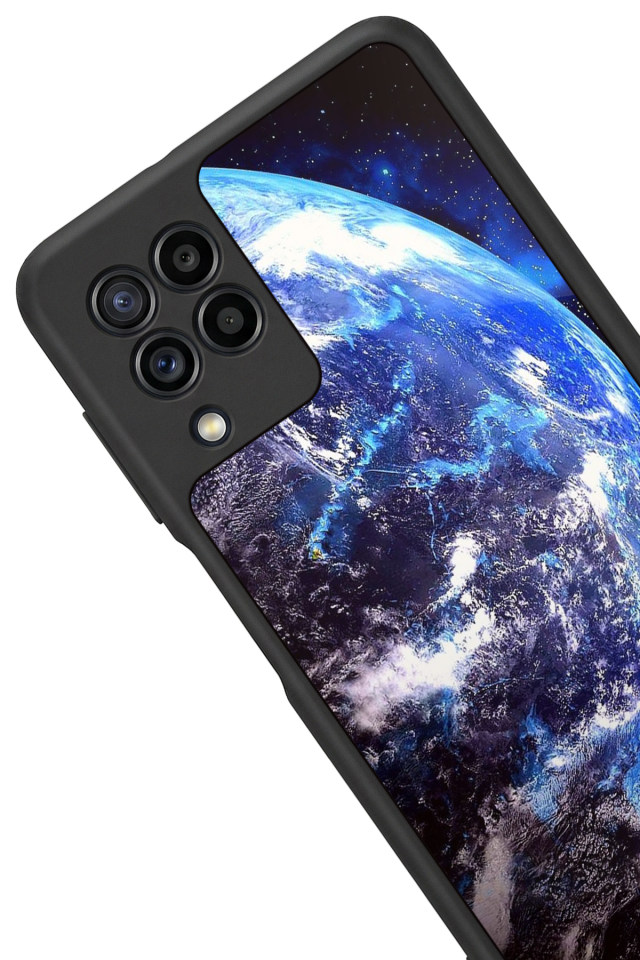 Samsung Galaxy M32 Uyumlu Ay Tasarımlı Glossy Premium Kılıf