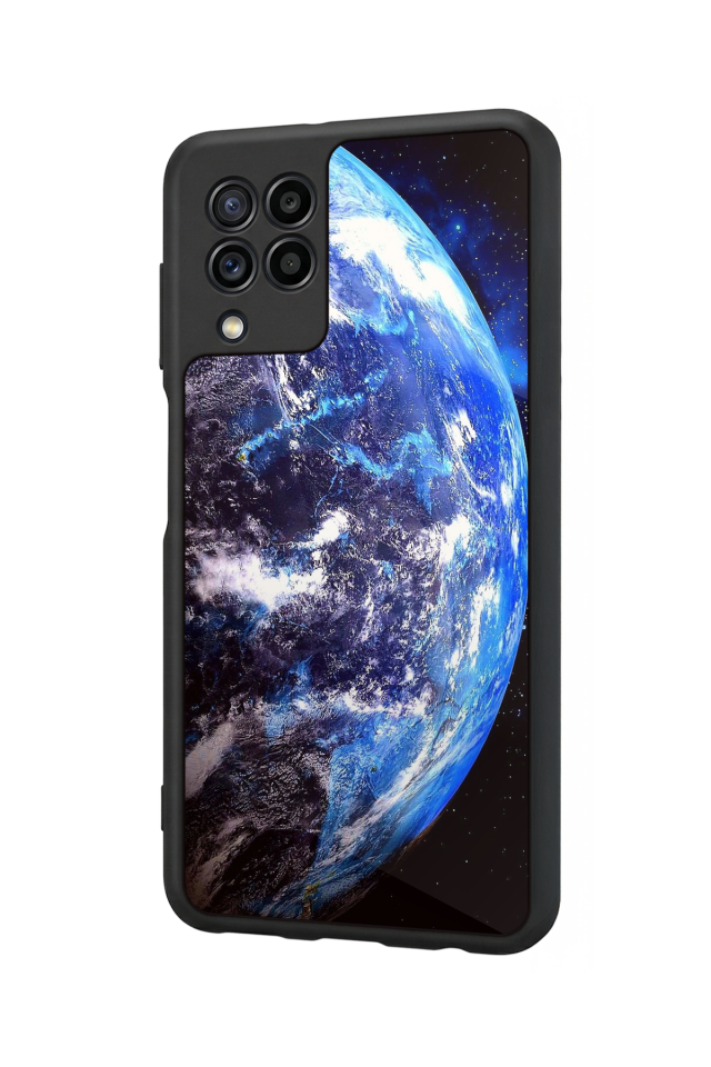 Samsung Galaxy M32 Uyumlu Ay Tasarımlı Glossy Premium Kılıf