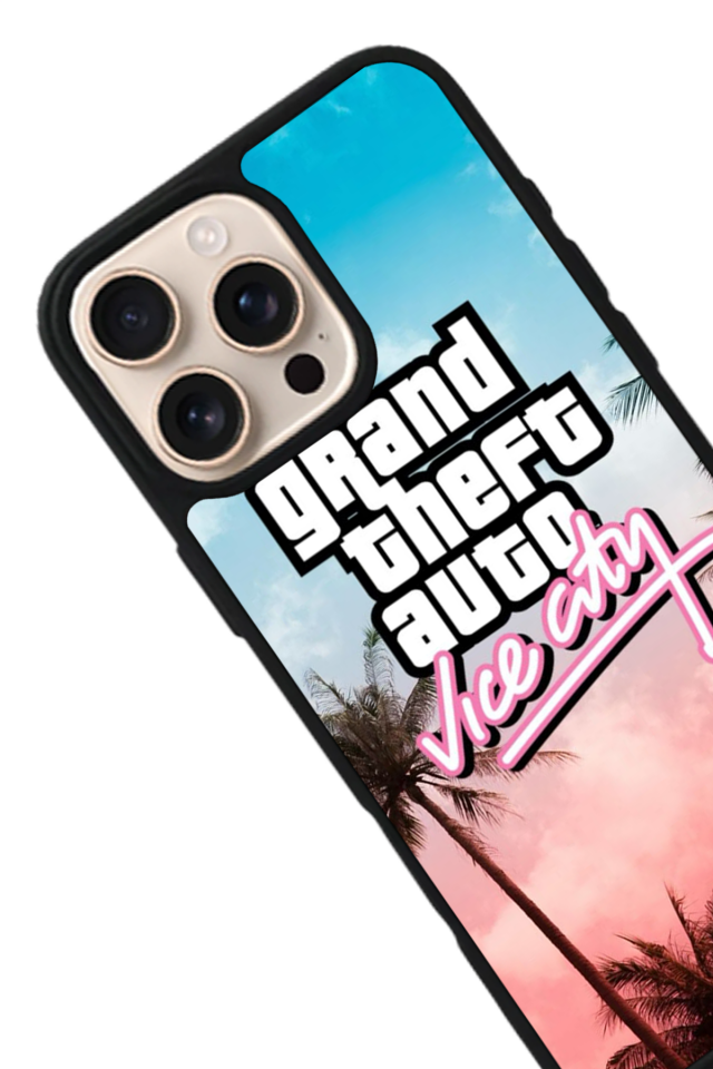 iPhone 16 Pro Max Uyumlu GTA Tasarımlı Glossy Premium Kılıf