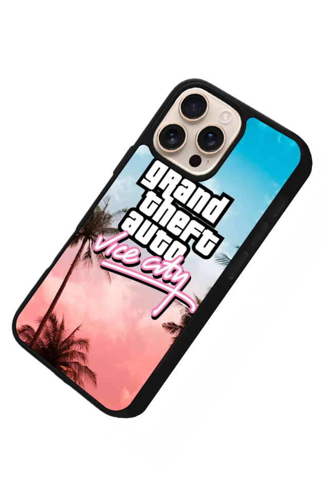 iPhone 16 Pro Max Uyumlu GTA Tasarımlı Glossy Premium Kılıf