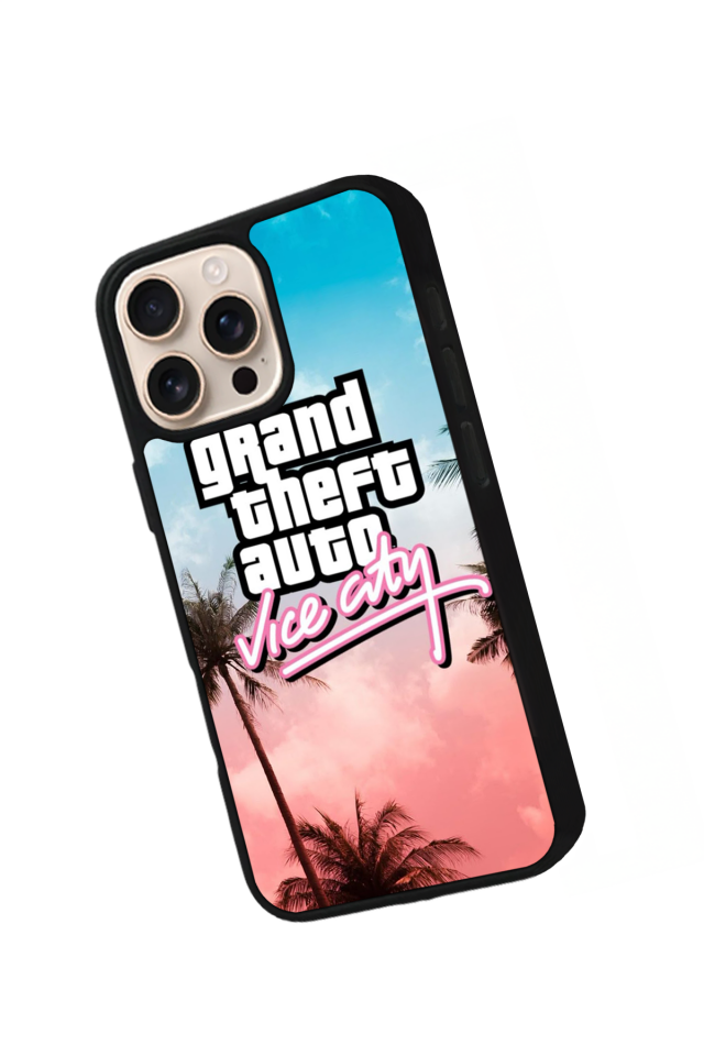 iPhone 16 Pro Max Uyumlu GTA Tasarımlı Glossy Premium Kılıf