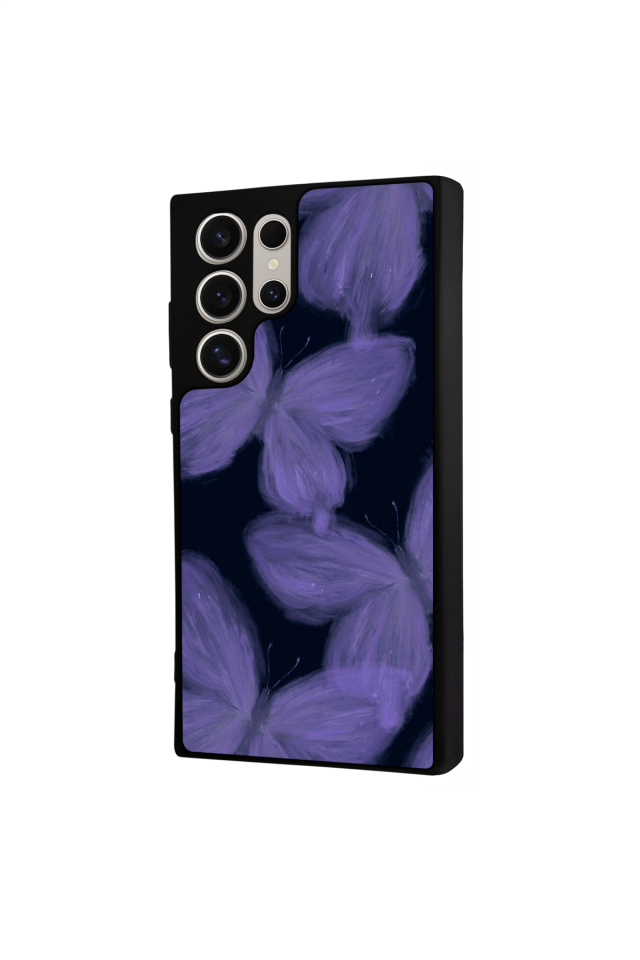 Samsung Galaxy S22 Ultra Uyumlu Kelebek Tasarımlı Glossy Premium Kılıf